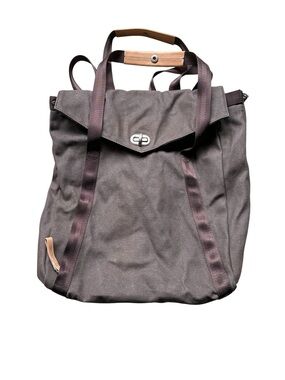 Qwstion Switzerland Unisex Brown Canvas Convertible Tote Backpack Bag
